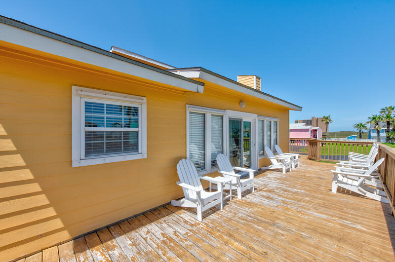 Deck with Adirondack chairs