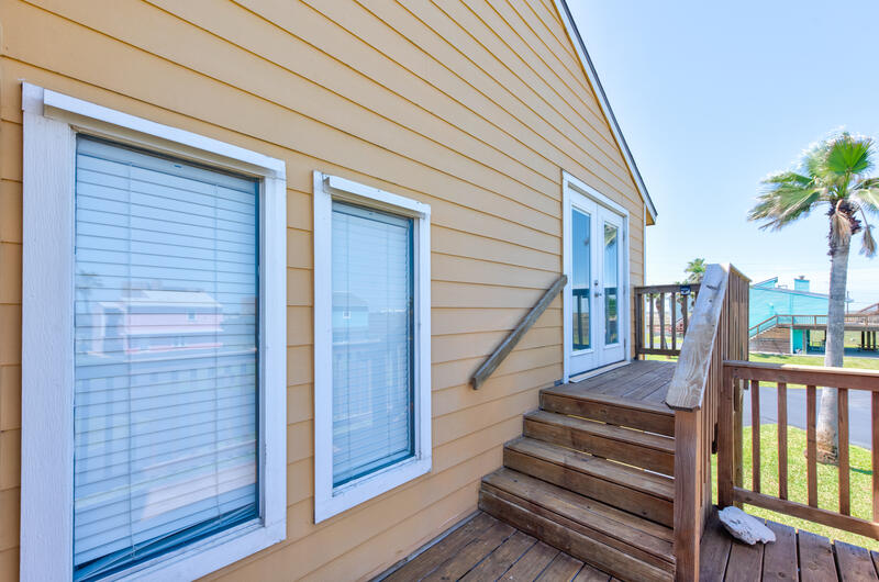 Deck stairs and side of the house